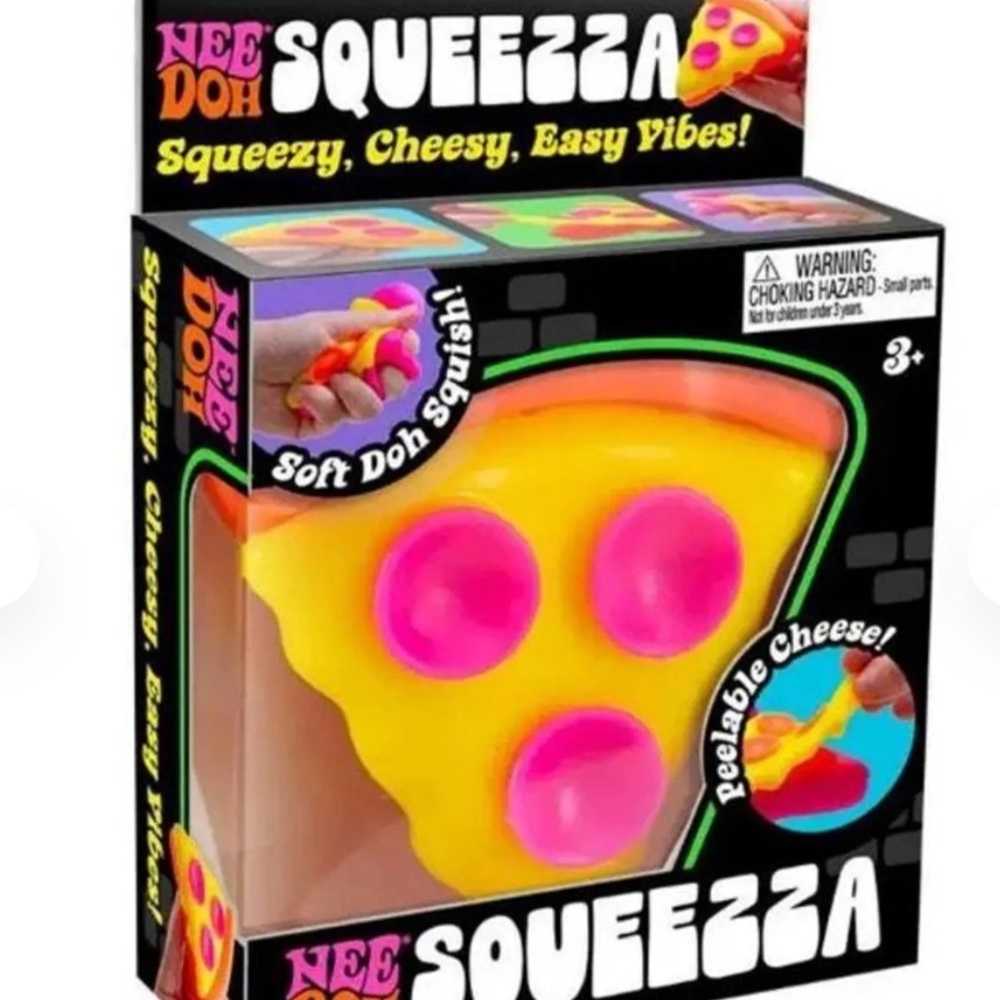 NeeDoh Squeezza Pizza Squishy Toy Sensory Fidget Stress Toy Kids